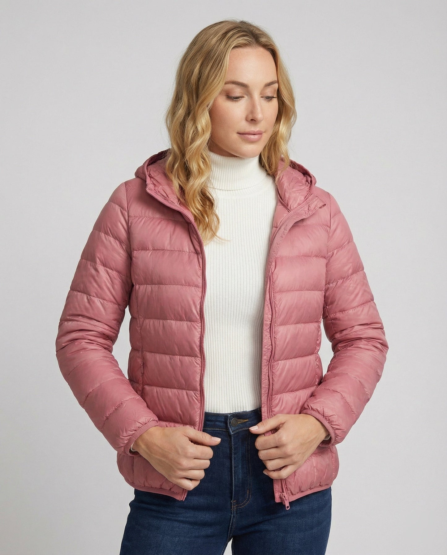 Damen Ultraleichte Wattierte Jacke Warm