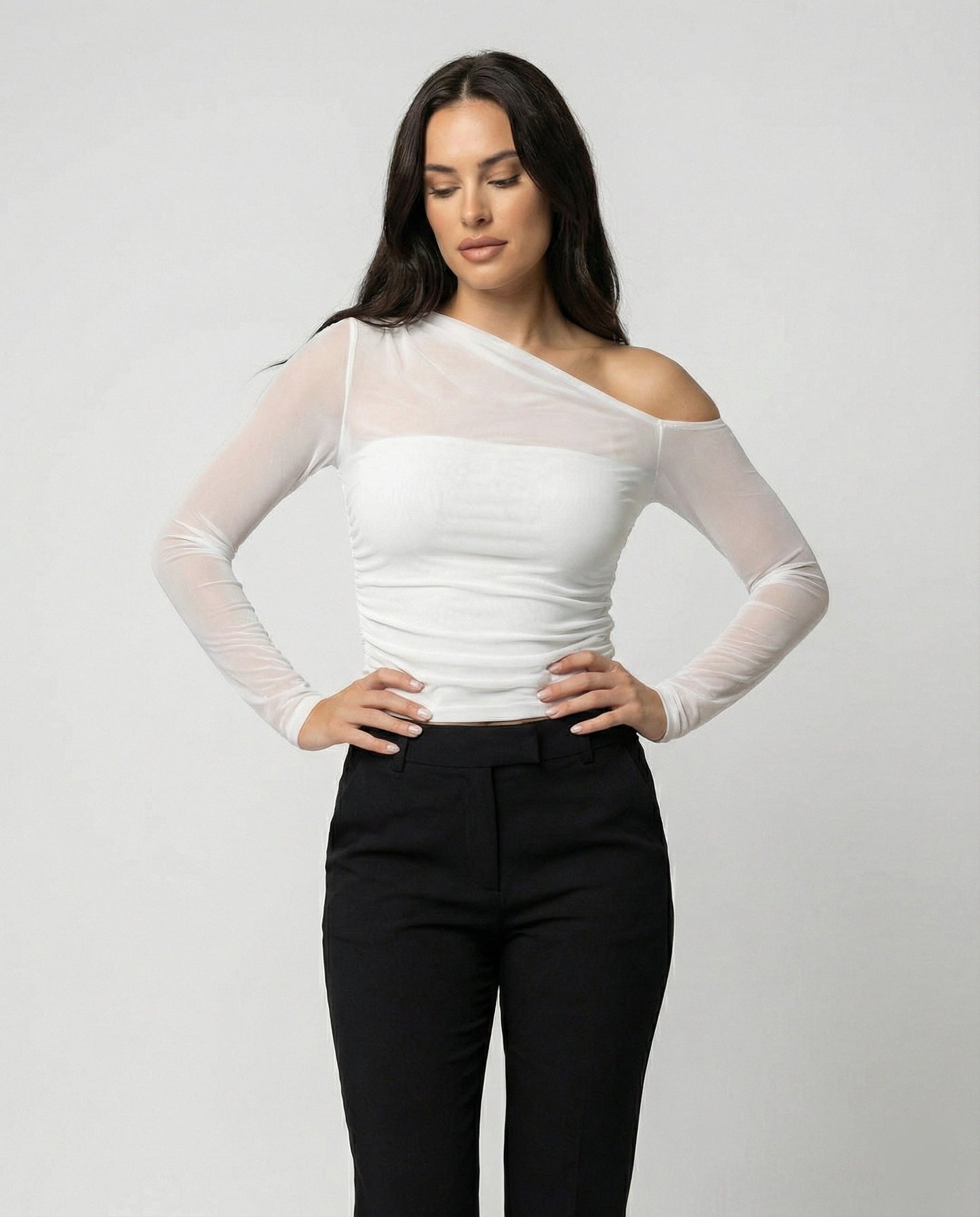 Damen Schulterfreies Asymmetrisch Elegant - Norvielle