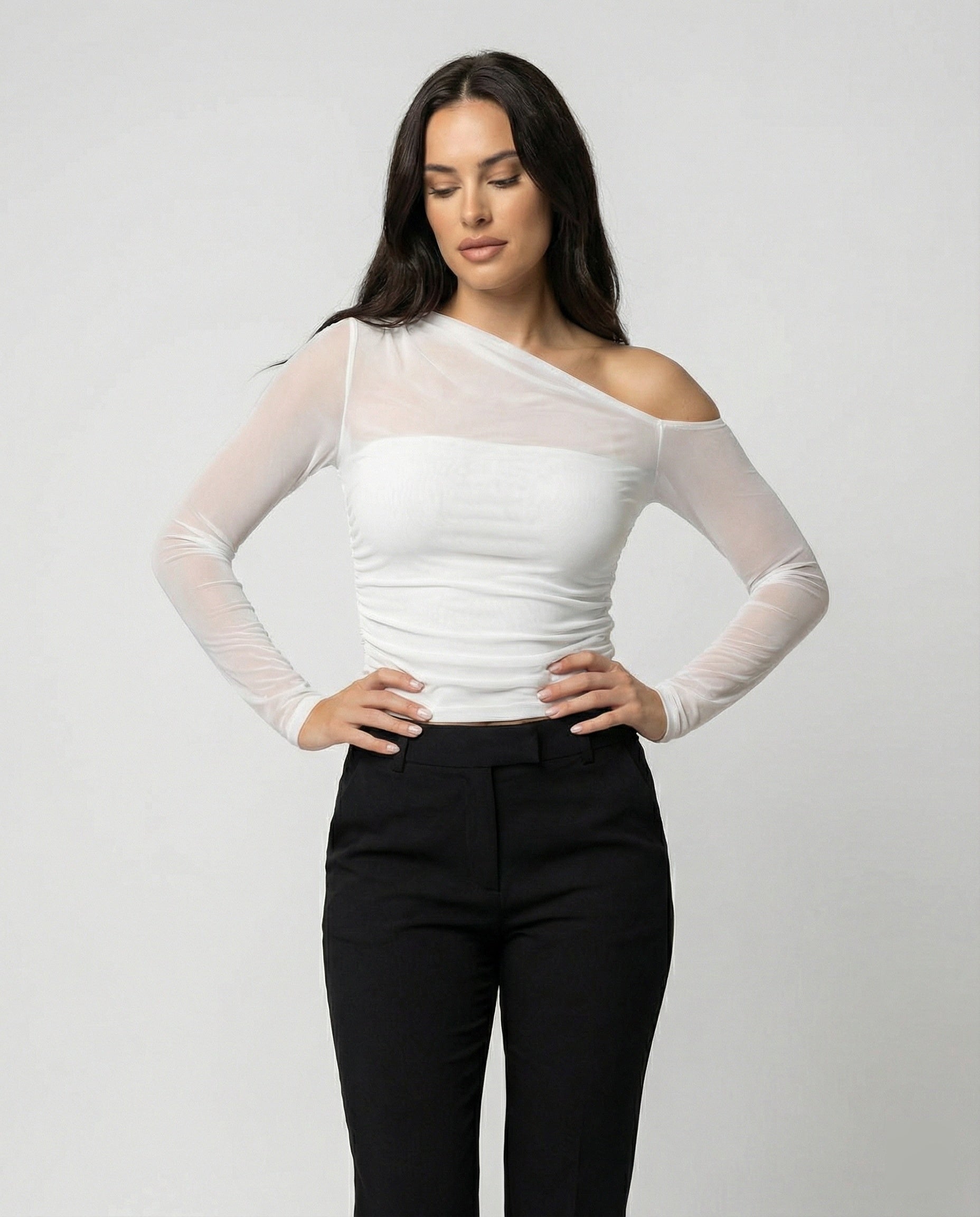 Damen Schulterfreies Asymmetrisch Elegant - Norvielle