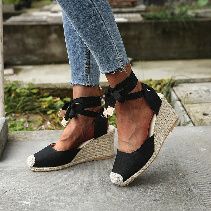 Damen Sandalen Heidi-Stil Sommer