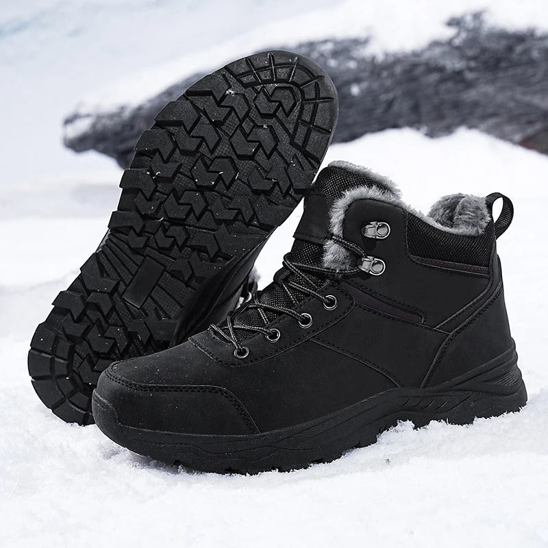 Wasserdichte Damen Winterstiefel Leder Isoliert Warm