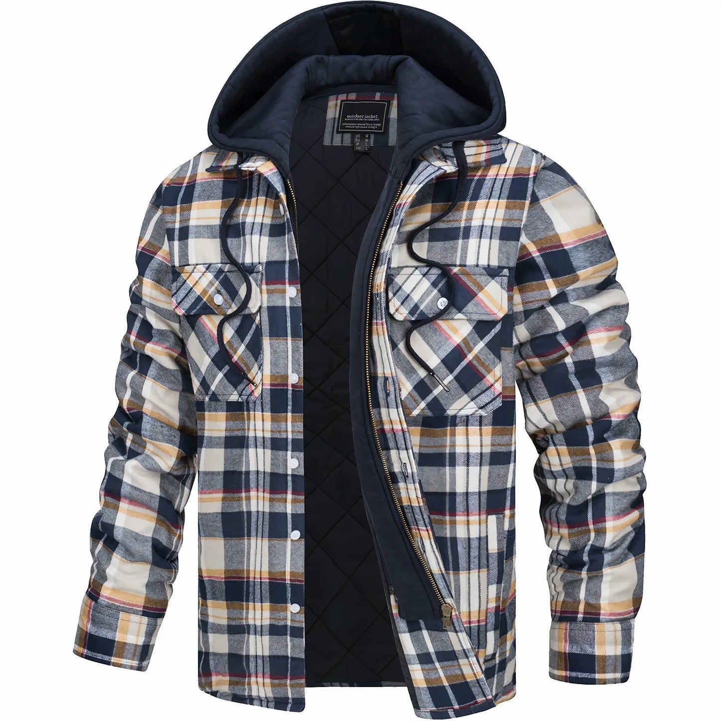 Herren Winterjacke Elegant Schwarz Wasserfest - Norvielle