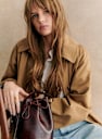 Damen Trenchcoat Gingham Fütterung Elegant