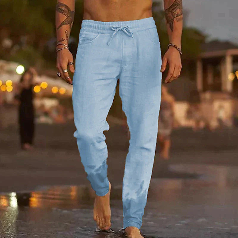 Herren Leinenhose Leicht Sommer