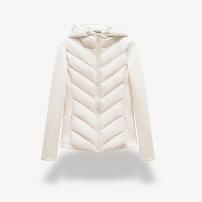 Damen Steppjacke Chevron Muster