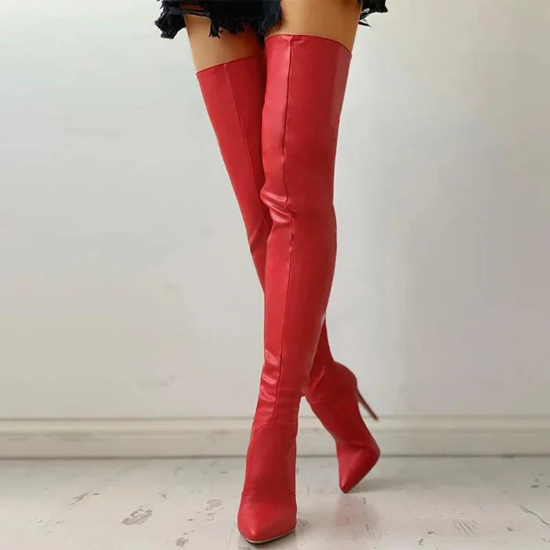 Damen Überkniestiefel Warm Bequem