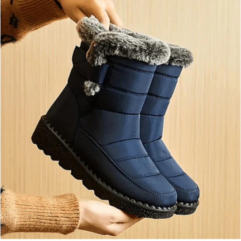Damen Winterstiefel Warm Schwarz Wasserfest - Norvielle