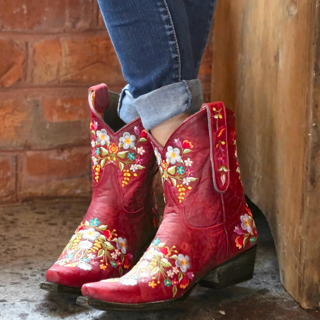 Damen Cowboy-Stiefel Wasserdicht Vintage-Look - Norvielle