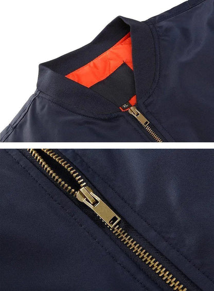 Herren Lederbomberjacke Vintage Stil