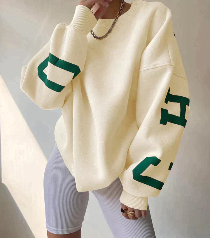 Damen Oversize Pullover Großgröße Modern