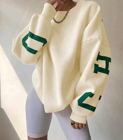 Damen Oversize Pullover Großgröße Modern