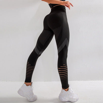Damen Fitnessleggings Stretch Stoff Sportlich