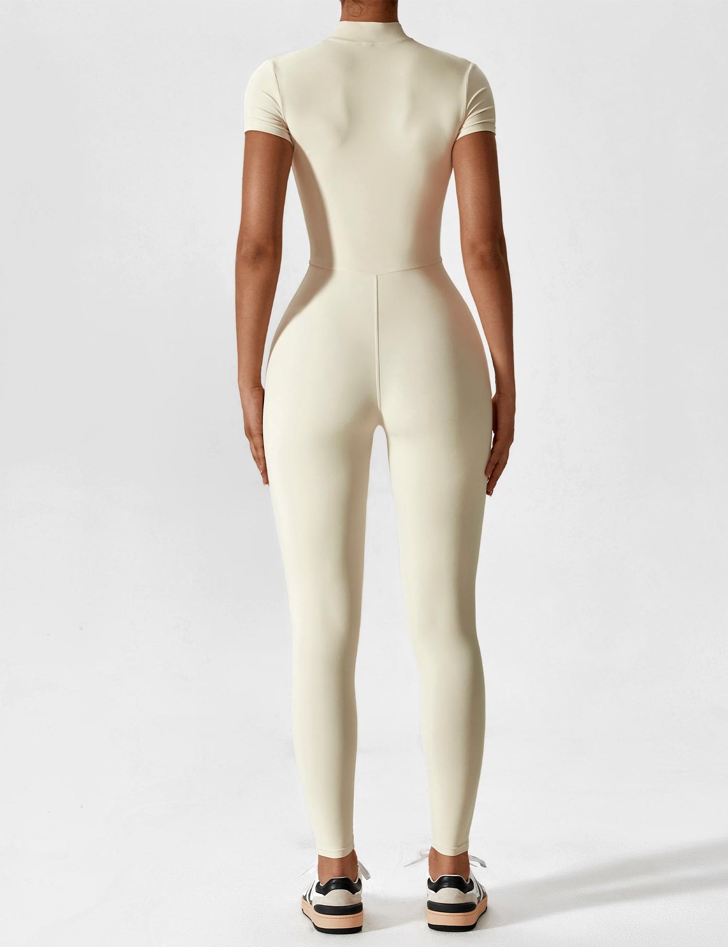 Damen Bodysuit Vollreißverschluss Nahtlos