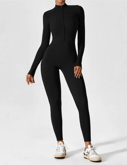 Damen Bodysuit Vollreißverschluss Nahtlos