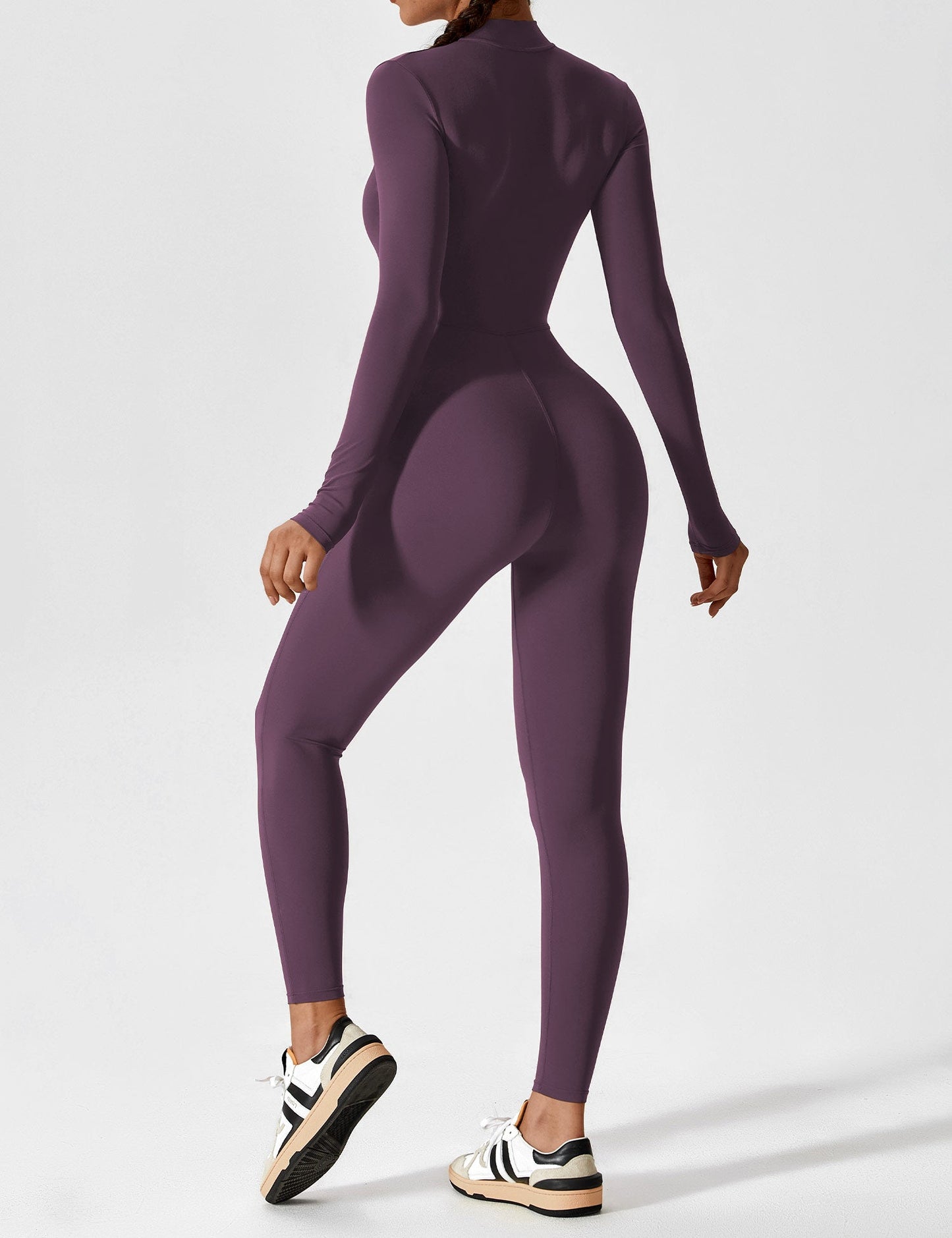 Damen Langarm Sommeranzug Set Reißverschluss Modern