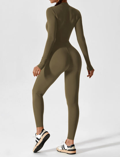 Damen Bodysuit Vollreißverschluss Nahtlos