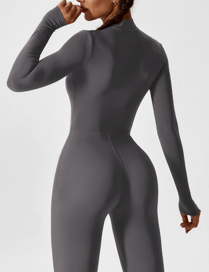 Damen Bodysuit Vollreißverschluss Nahtlos