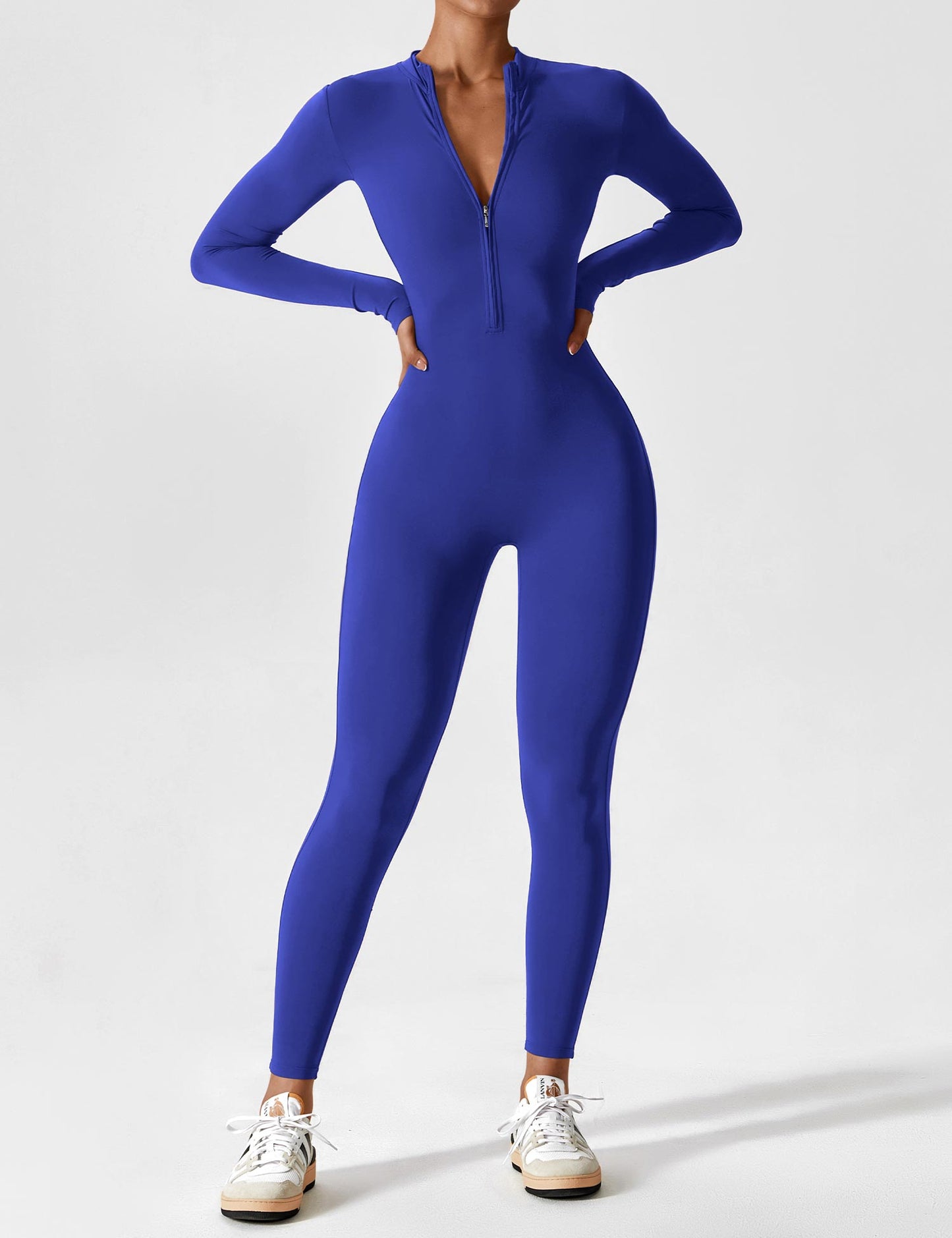 Damen Bodysuit Vollreißverschluss Nahtlos
