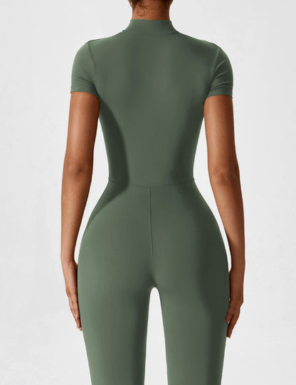 Damen Bodysuit Vollreißverschluss Nahtlos