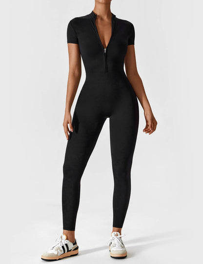 Damen Bodysuit Vollreißverschluss Nahtlos