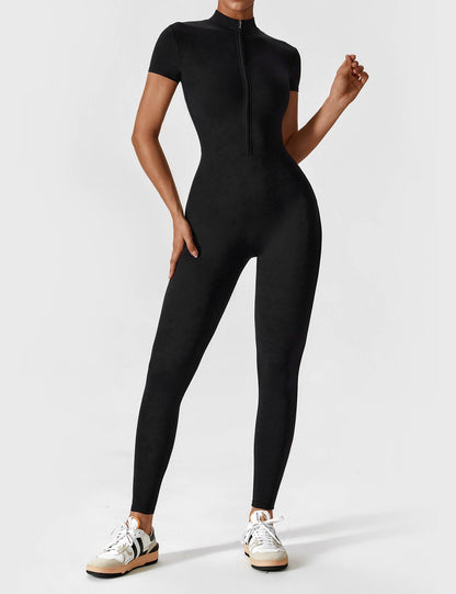 Damen Bodysuit Vollreißverschluss Nahtlos