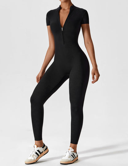 Damen Bodysuit Vollreißverschluss Nahtlos
