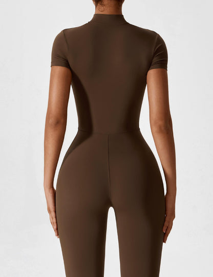 Damen Bodysuit Vollreißverschluss Nahtlos