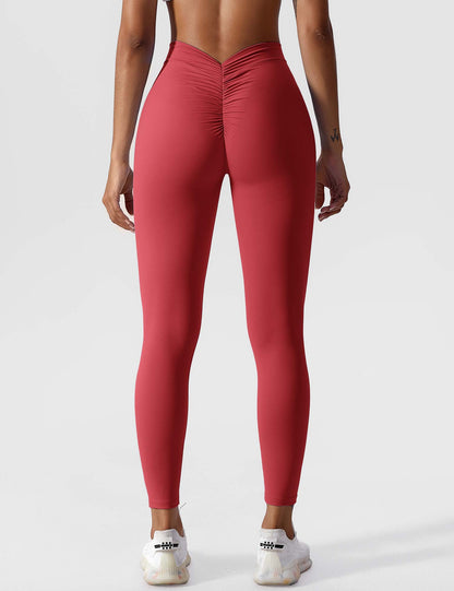 Damen Leggings Nahtlos Stretch Scrunch