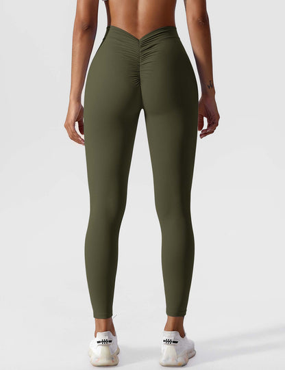 Damen Leggings Nahtlos Stretch Scrunch