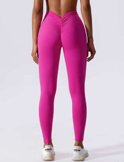 Damen Leggings Nahtlos Stretch Scrunch