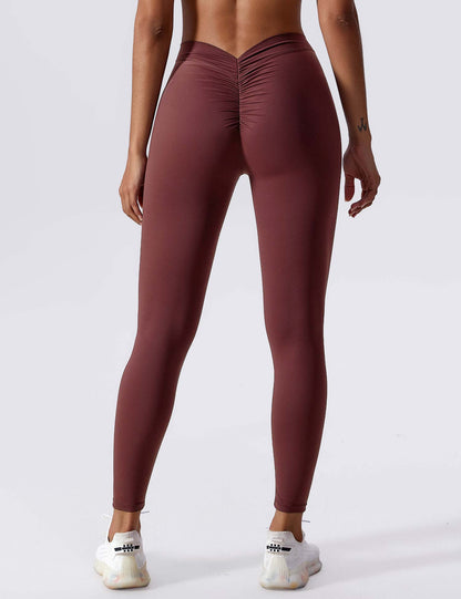 Damen Leggings Nahtlos Stretch Scrunch