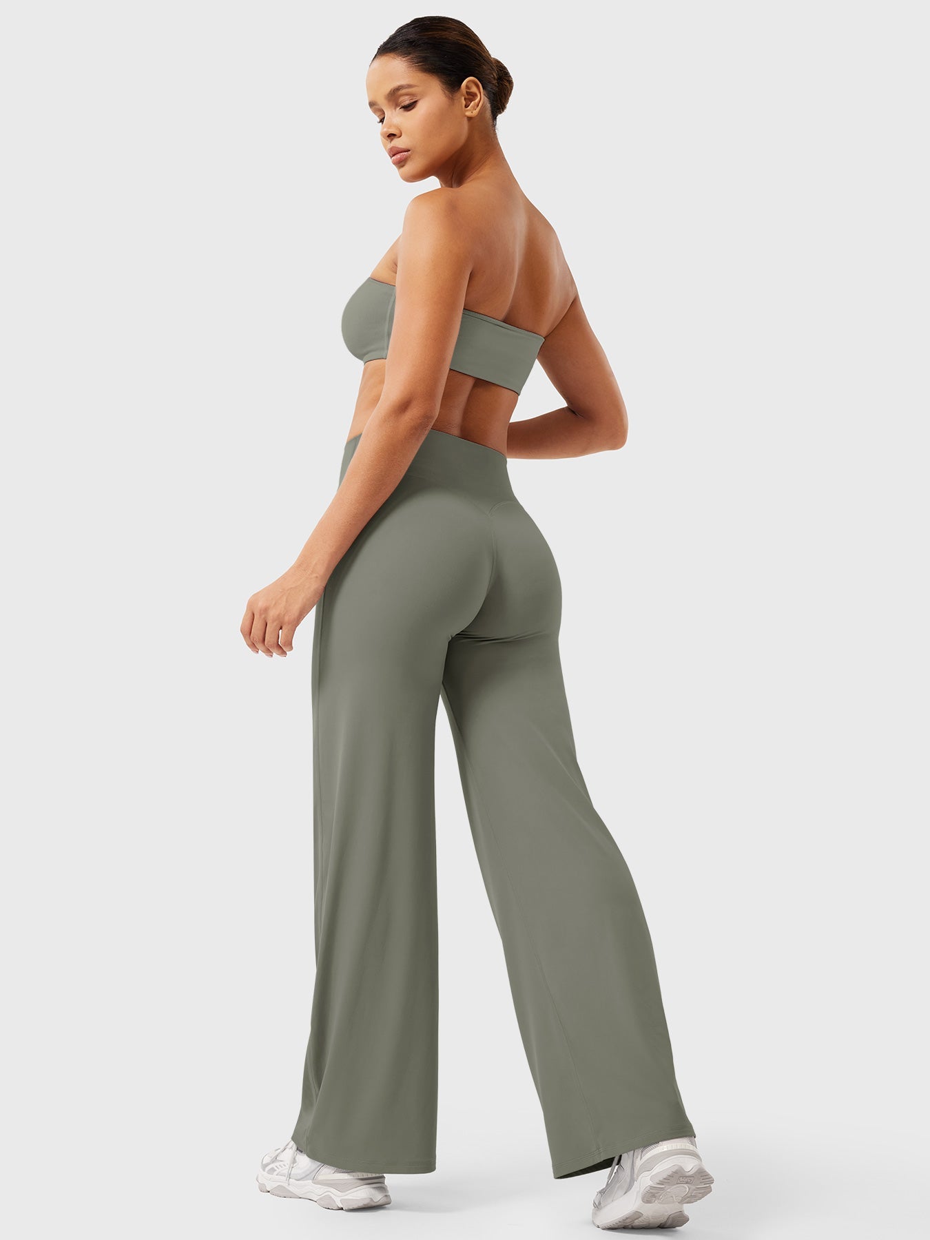 Damen Sommerhose Hohe Taille Slim Fit