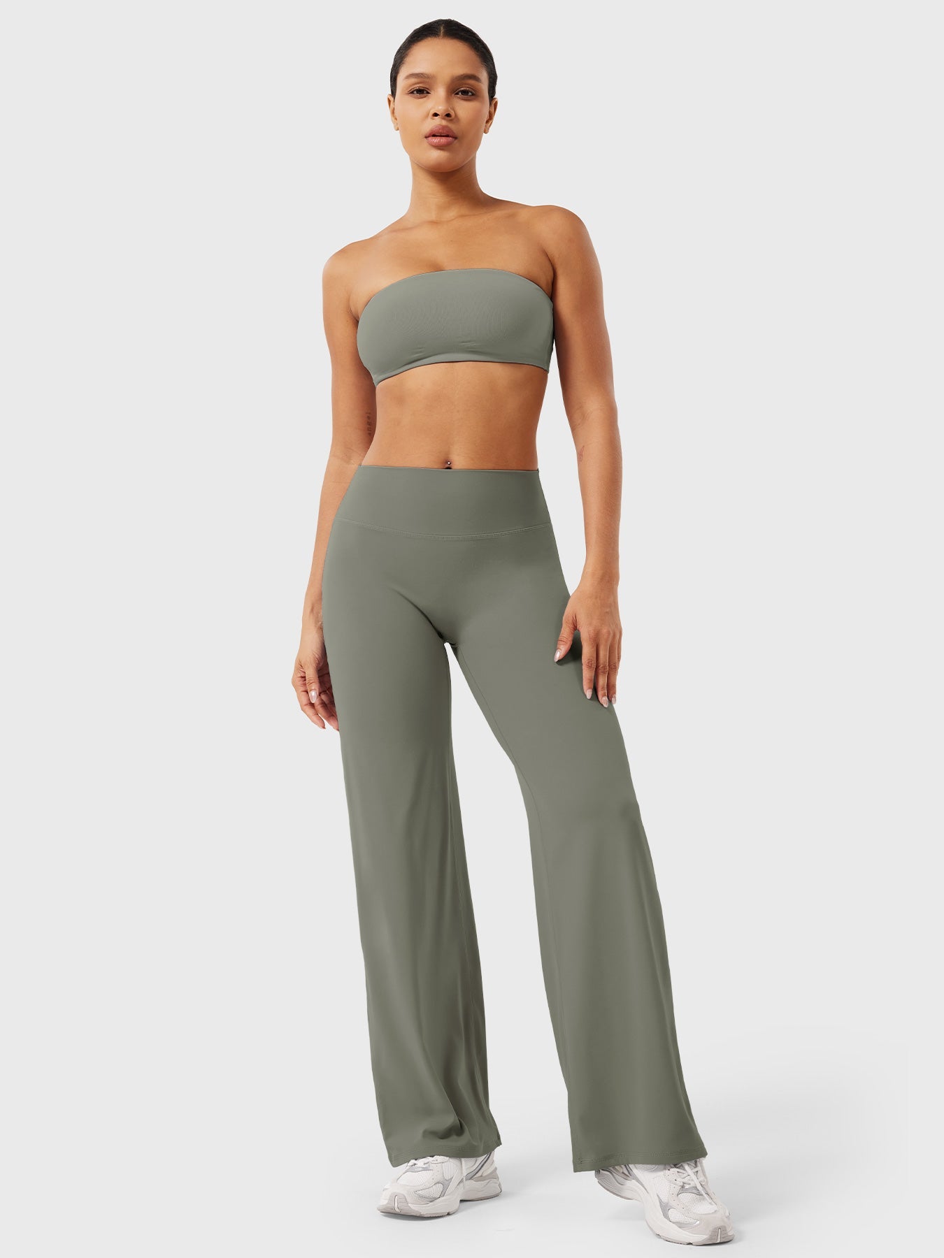 Damen Sommerhose Hohe Taille Slim Fit
