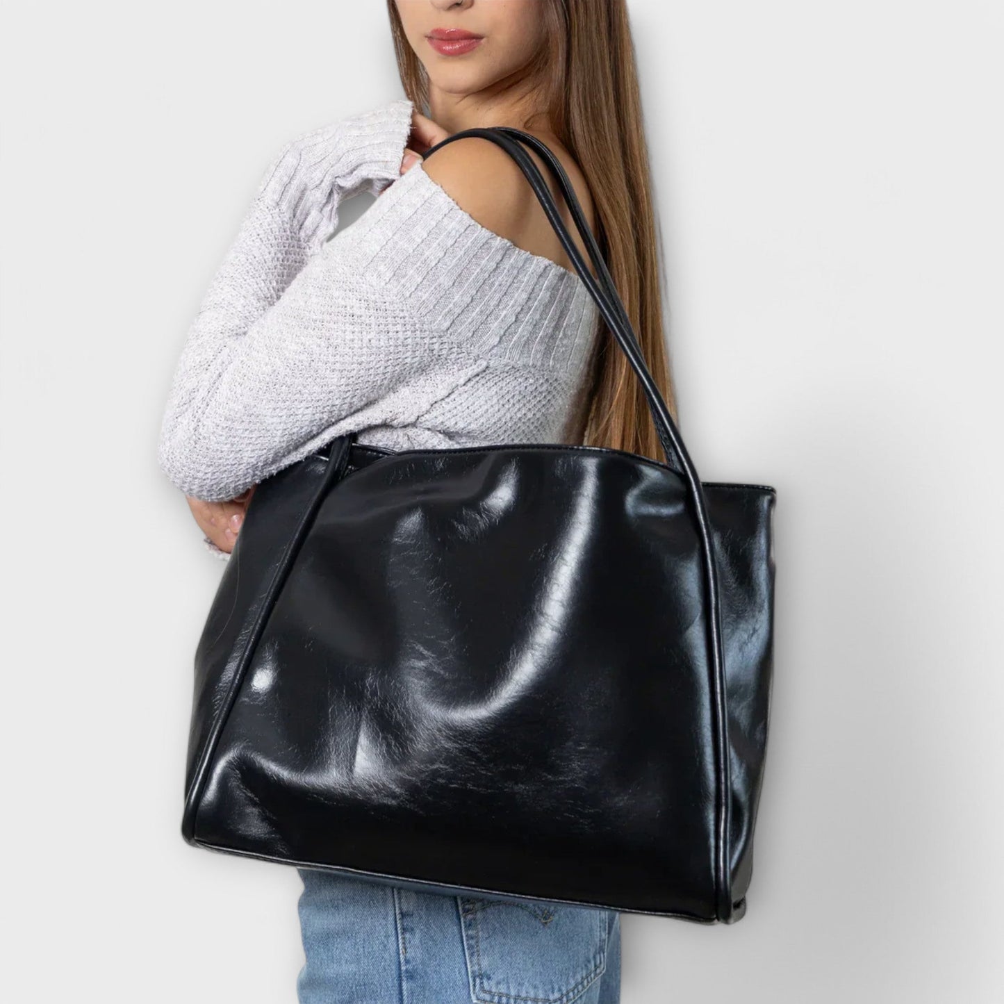 Damen Handtasche Alltag Praktisch Leder