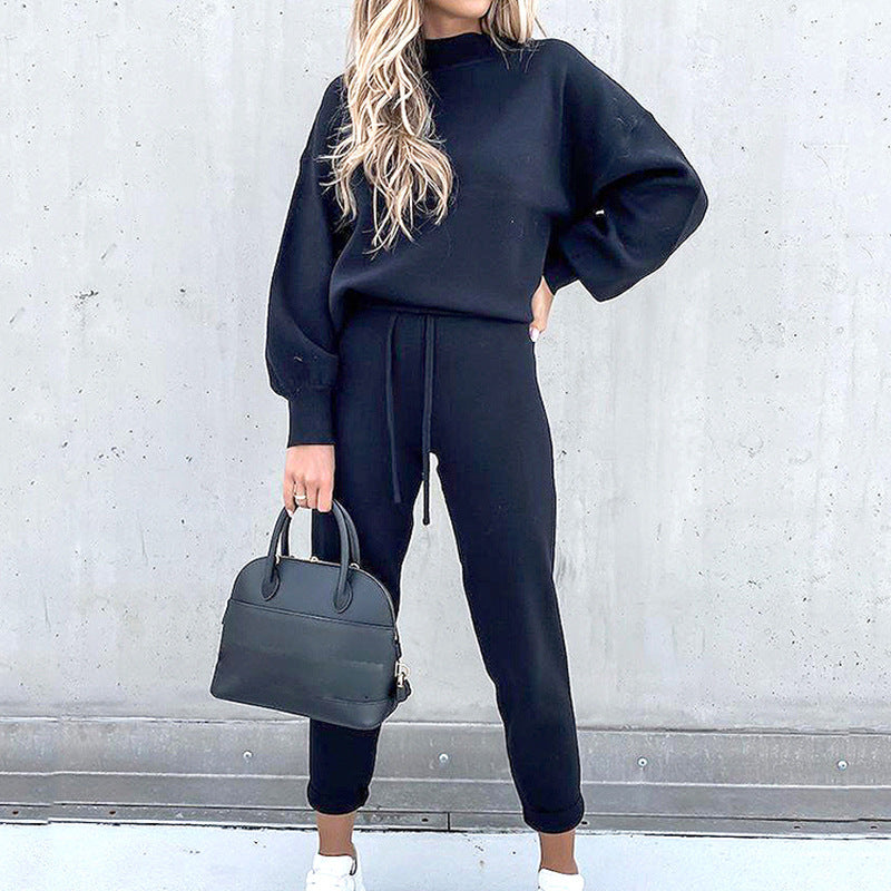 Malene Damen Loungewear Set Dunkelblau Zweiteiler
