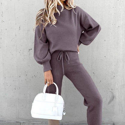 Malene Damen Loungewear Set Braun Zweiteiler
