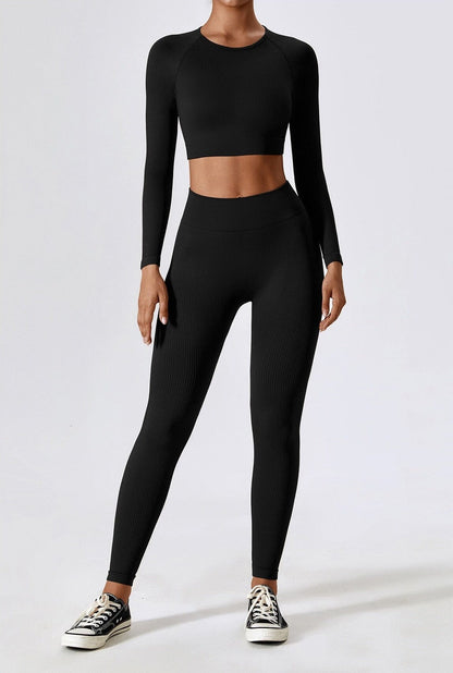 Damen Sport-Set Nahtlos Zweiteilig Funktionsbekleidung