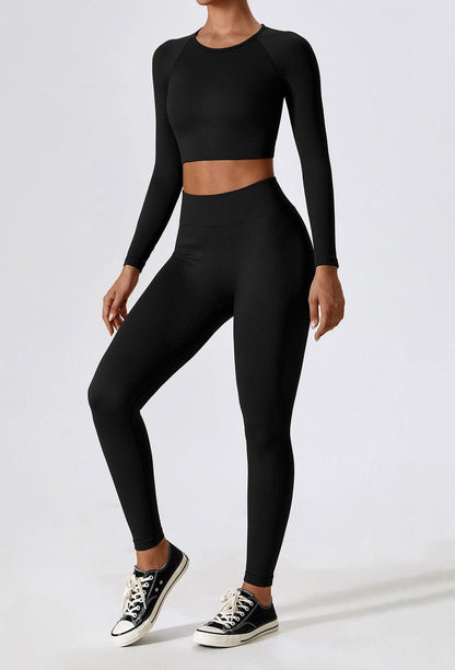 Damen Sport-Set Nahtlos Zweiteilig Funktionsbekleidung