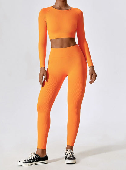 Damen Sport-Set Nahtlos Zweiteilig Funktionsbekleidung