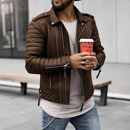 Herren Lederjacke Robust Stylisch