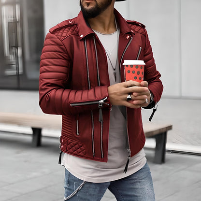 Herren Lederjacke Robust Stylisch