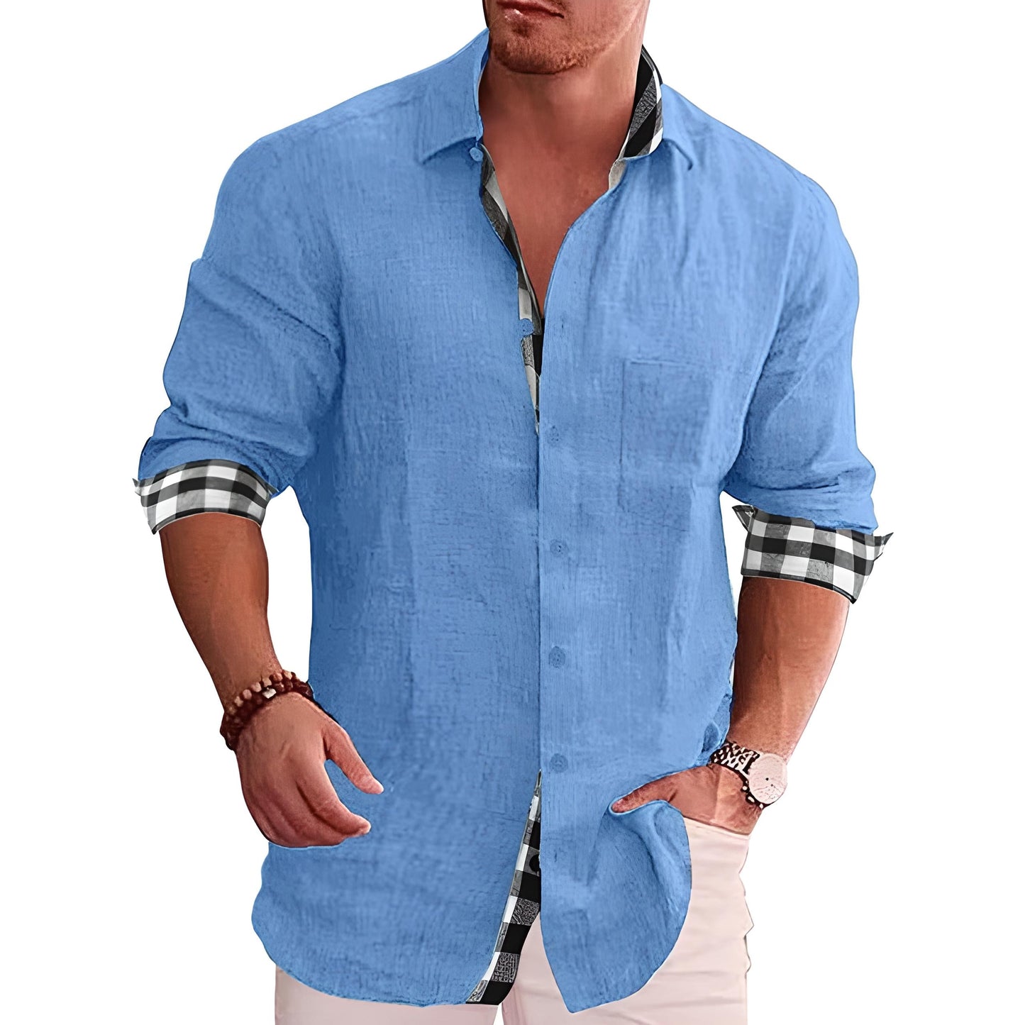 Herren Slim-Fit Hemd Modern