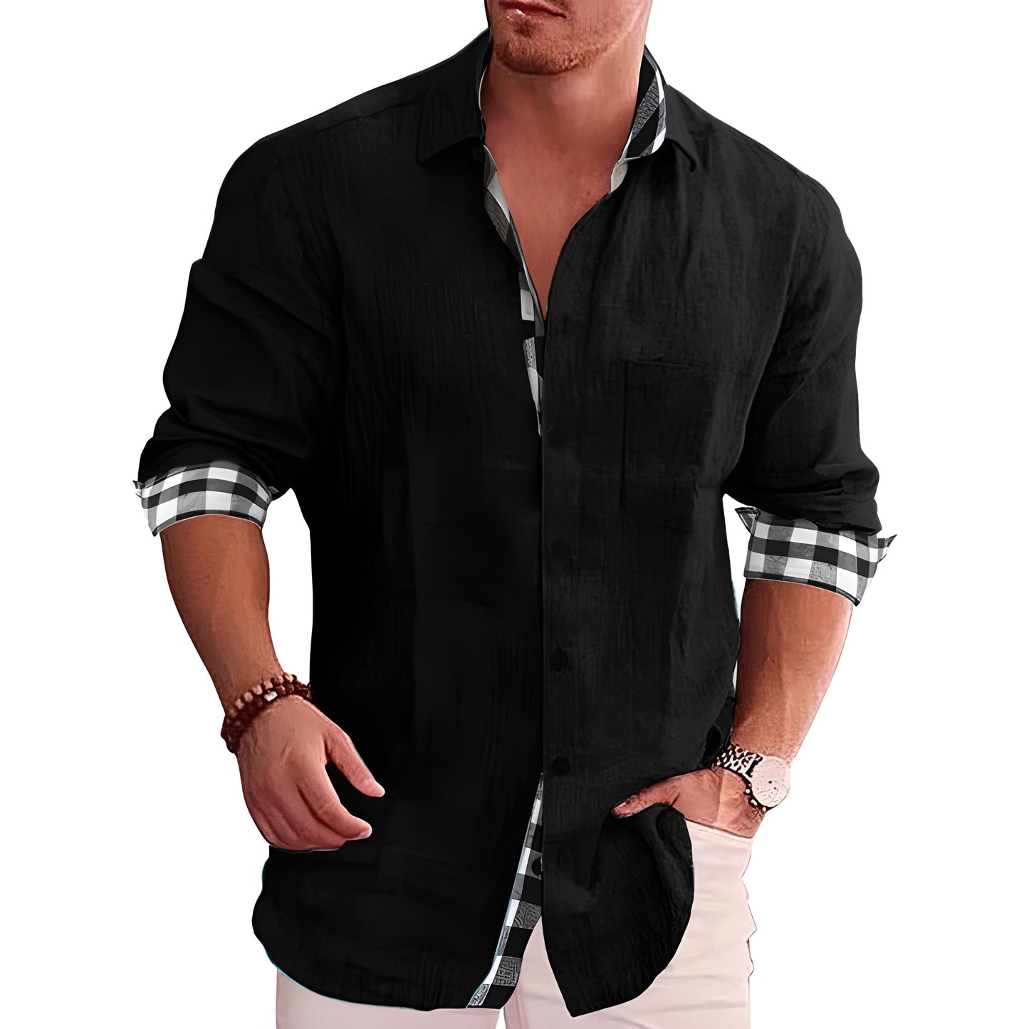 Herren Slim-Fit Hemd Modern