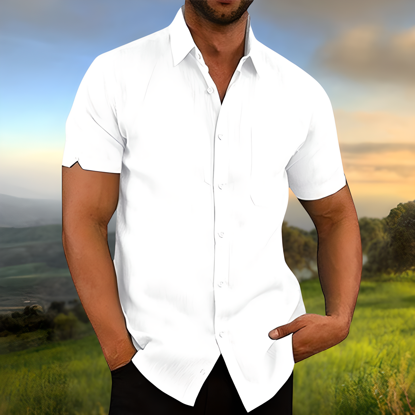 Herren Hemd Baumwolle Elegant Modern