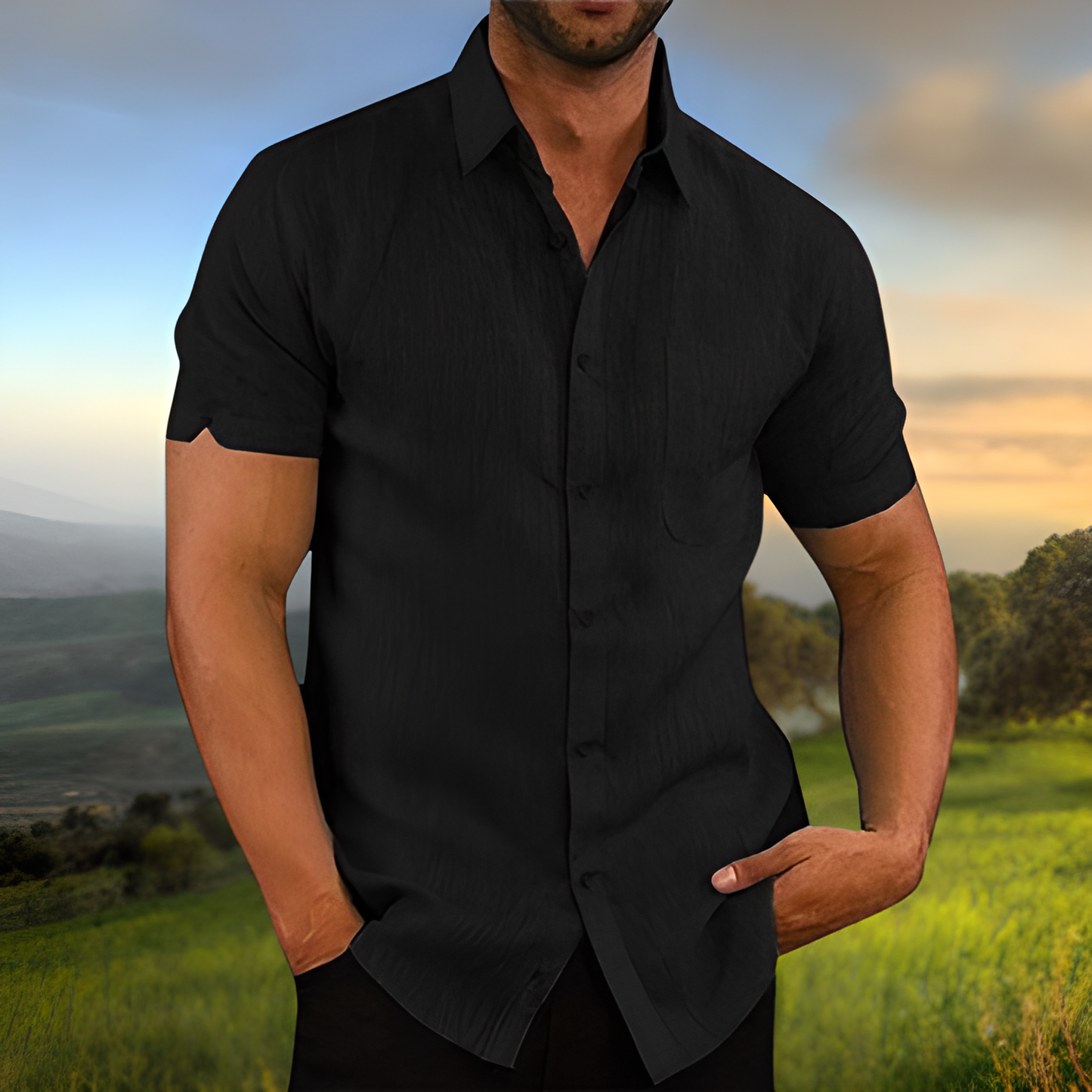 Herren Hemd Baumwolle Elegant Modern