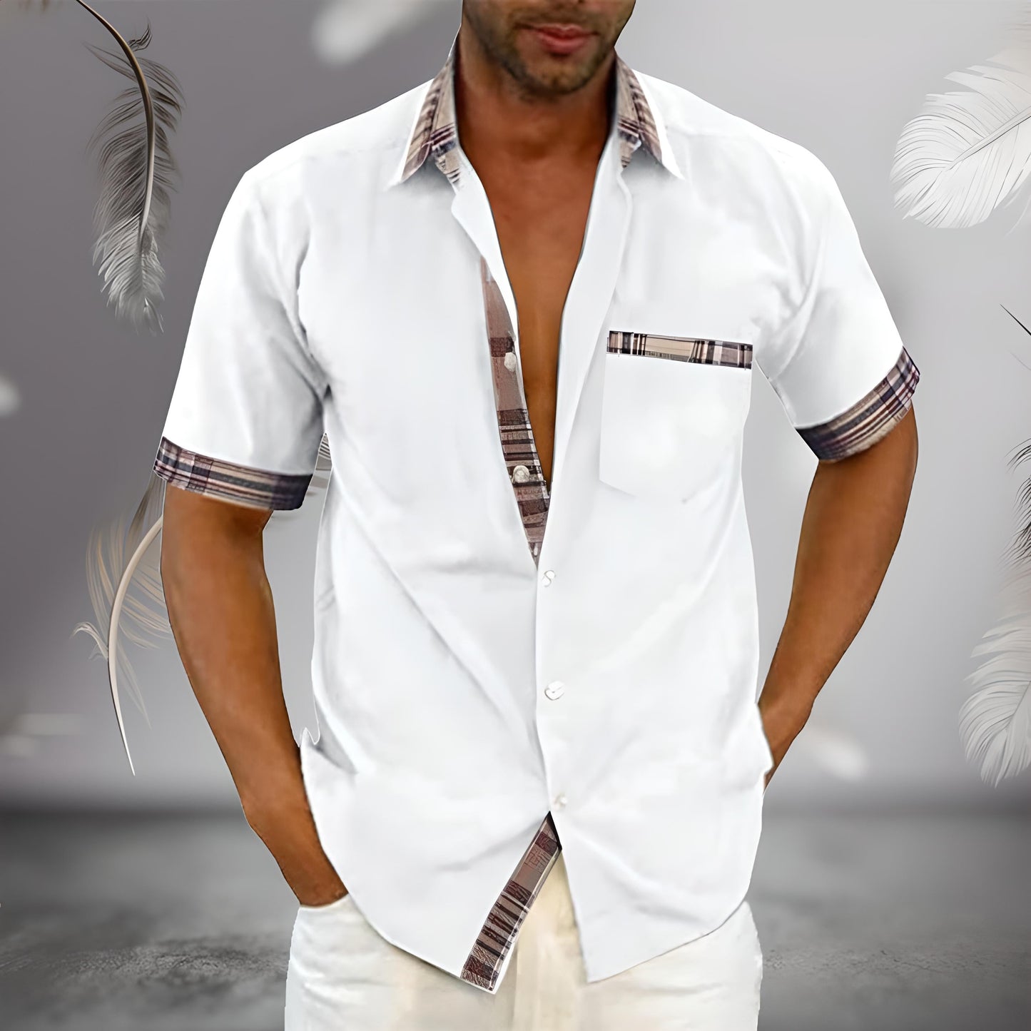 Herren Freizeithemd Leicht Modern Stylisch