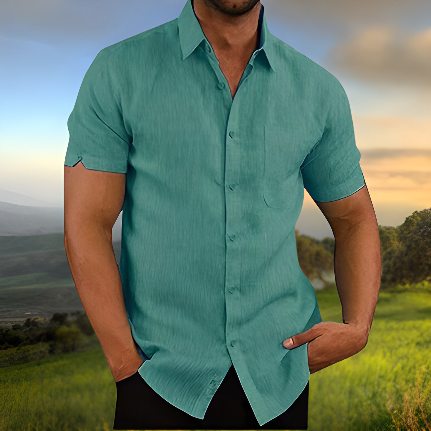 Herren Hemd Baumwolle Elegant Modern